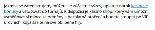 Caspero bonusy a promoakce pro českého čtenáře