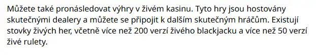 Přehled poskytovatelů live casina spojovaných s Caspero